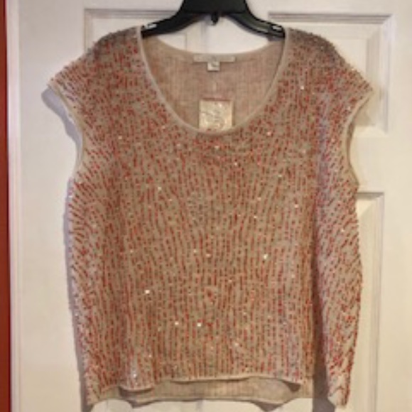 Boston Proper Tops - Beaded blouse